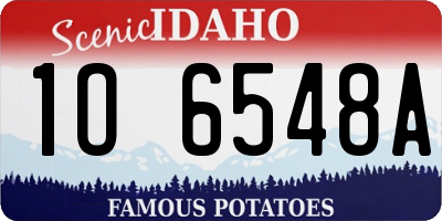 ID license plate 1O6548A