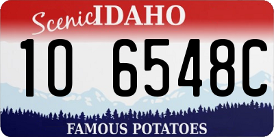 ID license plate 1O6548C