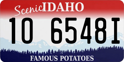 ID license plate 1O6548I