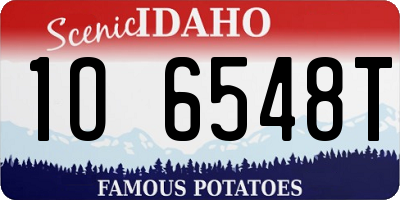 ID license plate 1O6548T