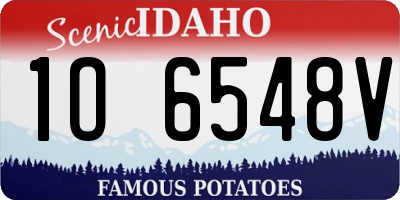 ID license plate 1O6548V