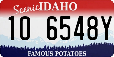 ID license plate 1O6548Y