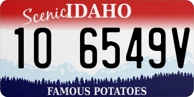 ID license plate 1O6549V