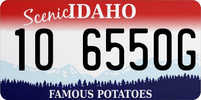 ID license plate 1O6550G
