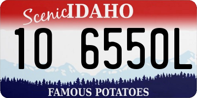 ID license plate 1O6550L