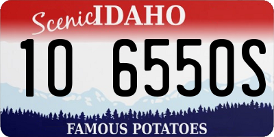 ID license plate 1O6550S
