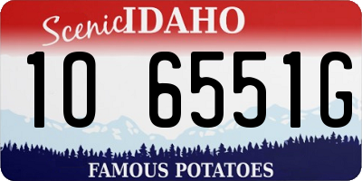 ID license plate 1O6551G