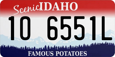 ID license plate 1O6551L