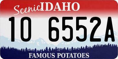ID license plate 1O6552A