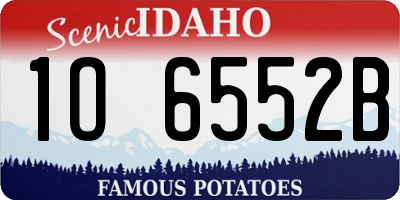 ID license plate 1O6552B