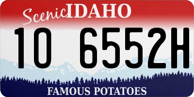 ID license plate 1O6552H
