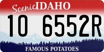 ID license plate 1O6552R