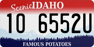 ID license plate 1O6552U
