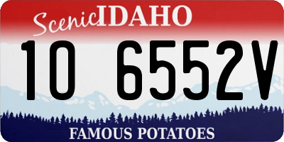 ID license plate 1O6552V