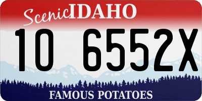 ID license plate 1O6552X