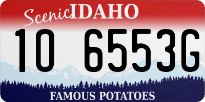 ID license plate 1O6553G