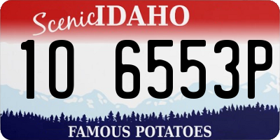 ID license plate 1O6553P