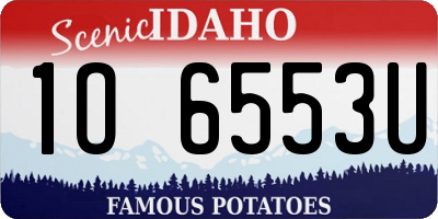 ID license plate 1O6553U