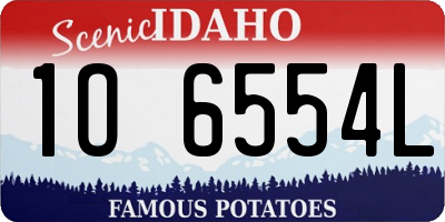 ID license plate 1O6554L