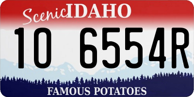 ID license plate 1O6554R