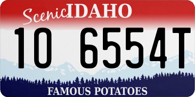 ID license plate 1O6554T