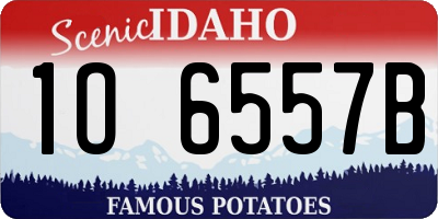 ID license plate 1O6557B