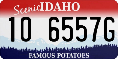 ID license plate 1O6557G