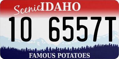ID license plate 1O6557T