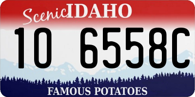 ID license plate 1O6558C