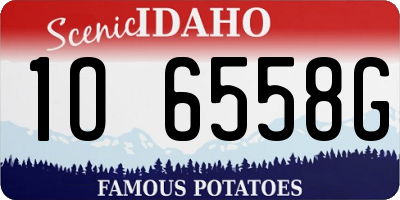 ID license plate 1O6558G