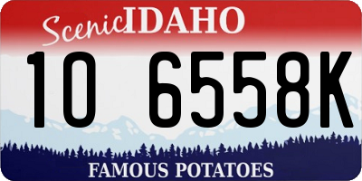 ID license plate 1O6558K
