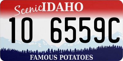 ID license plate 1O6559C