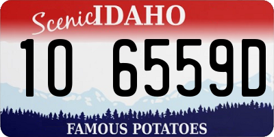 ID license plate 1O6559D