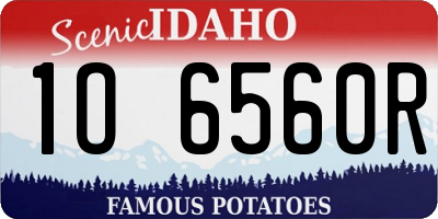 ID license plate 1O6560R