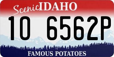 ID license plate 1O6562P