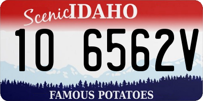 ID license plate 1O6562V