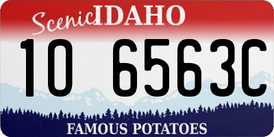 ID license plate 1O6563C