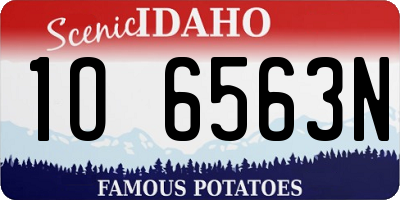 ID license plate 1O6563N