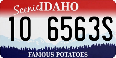 ID license plate 1O6563S