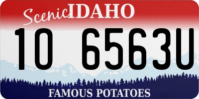 ID license plate 1O6563U