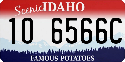 ID license plate 1O6566C