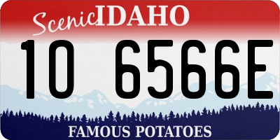 ID license plate 1O6566E