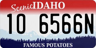 ID license plate 1O6566N
