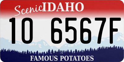 ID license plate 1O6567F