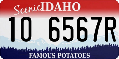ID license plate 1O6567R