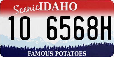 ID license plate 1O6568H