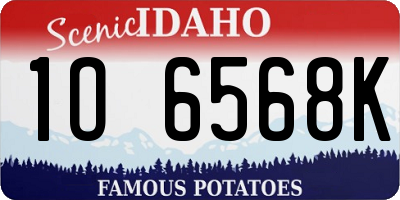 ID license plate 1O6568K