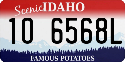 ID license plate 1O6568L