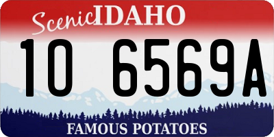 ID license plate 1O6569A