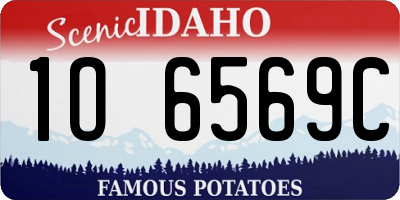 ID license plate 1O6569C
